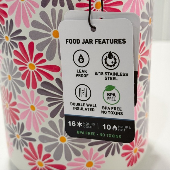 32oz Hydrapeak Floral Food Jar Thermos - Picture 4 of 8